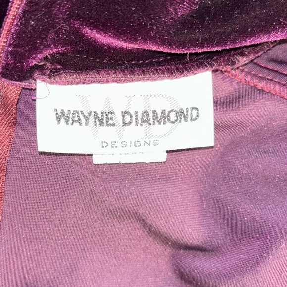 Wayne Diamond Designs Women's Size L Stretchy Velvety Dress Very Good Condition - Picture 3 of 4